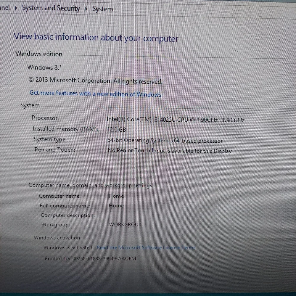HP Mini PC Computer i3 12GB Ram 1TB HDD